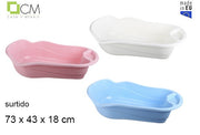VASCHETTA DA BAGNO IN PLASTICA PER BAMBINI IN COLORI PASTELL