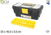 CASSETTA ATTREZZI IN PLASTICA CON VASSOIO 33 CM 13