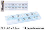 PORTAPILLOLE IN PLASTICA 14 SCOMPARTI