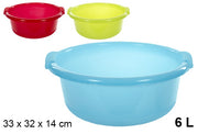 BACINELLA IN PLASTICA ROTONDA CON MANICO COLORI ASSORTITI 6