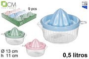 SPREMIAGRUMI DESIGN ROTONDO COPERCHIO COLORI PASTELLO 0,5 L.