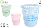 PATTUMIERA PLASTICA TONDA COLORI PASTELLO 12 L.
