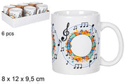 TAZZA DECORATA CON MUSICA