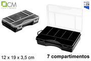 SCATOLA ORGANIZER IN PLASTICA NERA CON 7 SCOMPARTI