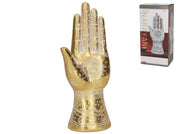 FIGURA DELLA MANO NARAYAN DORATA 11X7.5X26 CM RESI