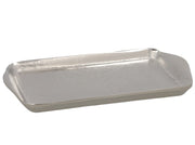 VASSOIO DECORATIVO NICHELATO 22X13X2CM