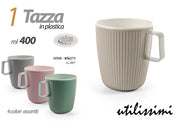OND/TAZZA 400ML ASS PLAST. G-807