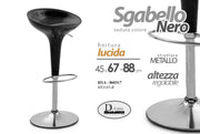 SGABELLO NERO 45*67-88CM HYJ-05-B