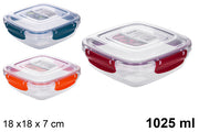 LUNCH BOX QUADRATO ERMETICO IN PLASTICA 1.025 ML