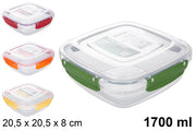 LUNCH BOX QUADRATO ERMETICO IN PLASTICA 1.700 ML