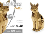 AIE/GATTO DECOR C/ORO 17*12*28 TFP188238