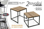DOU/S/2 TAVOLINI QUADR ROVERE A760-0627