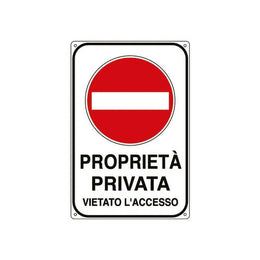 CARTELLO VIETATO L'ACCESSO PROPRIETA PRIVATA