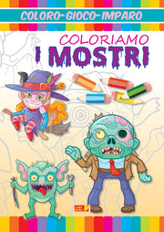 GIOCO COLORO IMPARO - COLORIAMO I MOSTRI 16/B
