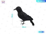 CORVO NERO SPAVENTOSO CON CODA LUNGA DI HALLOWEEN 1PC