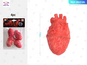 DECORAZIONI A FORMA DI CUORE DI HALLOWEEN (4 PEZZI) 4PC
