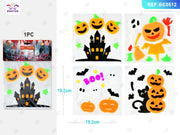 ADESIVO IN GELATINA DI HALLOWEEN (MISTO 4 TIPI) 1PC