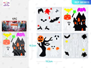 ADESIVO IN GELATINA DI HALLOWEEN (MISTO 4 TIPI) 1PC