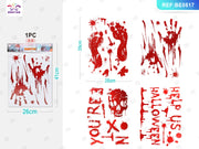 1 ADESIVO AUTOADESIVO DI HALLOWEEN (4 TIPI DI CONFEZIONE MIS