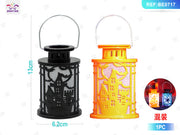 LANTERNA ROTONDA SCULTURATO RAGNI DI HALLOWEEN 1PC