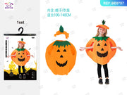 COSTUME IN FELTRO ZUCCA DI HALLOWEEN PER BAMBINI 57*54CM 2PC