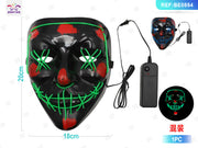 MASCHERA DI HALLOWEEN CON LUCI (MISTA ROSSA/BLU/VERDE/ARANCI