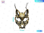 MASCHERA DA LUPO MANNARO A COLORE D''''ORO ANTICO PER HALLOWEE