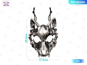 MASCHERA DA LUPO MANNARO A COLORE ARGENTO ANTICO PER HALLOWE
