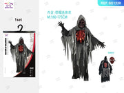 COSTUME DI HALLOWEEN CON MASCHERA ROSSA DI CRANIO