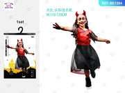 COSTUME DI HALLOWEEN PER LA BAMBINA CON CERCHIETTO A CORNI D