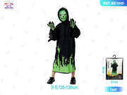 COSTUME SPETTRO FLUORESCENTE PER BAMBINI DI HALLOWEEN 1 SET
