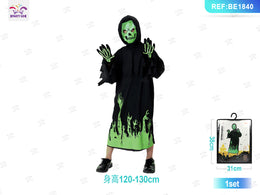 COSTUME SPETTRO FLUORESCENTE PER BAMBINI DI HALLOWEEN 1 SET