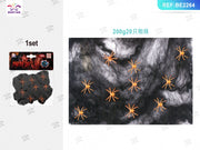 RETE NERA CON 20 RAGNI DI HALLOWEEN, 200G, 1 SET