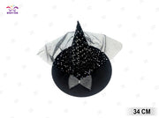 CAPPELLO TRIANGOLARE CON RETE DI PAILLETTES DI HALLOWEEN 1PC