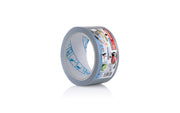 NASTRO TELATO MM 50 X 25 M ARGENTO CON ETICHETTA LATERALE CO