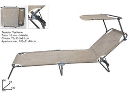 LETTINO TEXTILENE CON PARASOLE TUBO 18MM BEIGE W0012-5T/BEIG