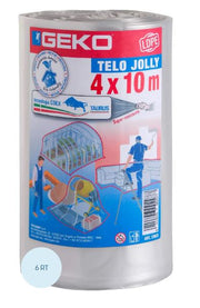 BOBINA EDILIZIA LDPE 4 X 10 MT 80 MY TRASPARENTE CON ETICHET