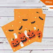 TOVAGLIOLI CARTA 2  20 PEZZI 2 VELI 25X25 HALLOWEEN