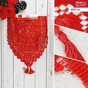 CENTRINO IN POLIESTERE ROSSO CM.40 X 91