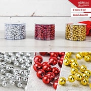 FILO PALLINE DECORATIVE ORO/ARGENTO PER ALBERO DIAM. 8 MM HX