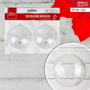 SFERA TRASPARENTE DIAM.7 CM PEZZI 2