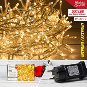 500L LED LIGHTCHAIN ,5MM LED ,TRANSPARENT WIRE ,0.15MM2 WIRE