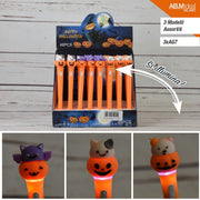 PENNE SOGGETTO HALLOWEEN ASSORTITE C/LUCE BATT.3XAG3