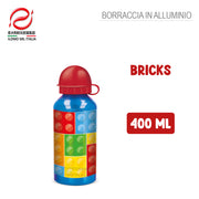 BRICKS BORRACCIA IN ALLUMINIO 400ML SILVER