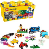 LEGO Classic Scatola Mattoncini Creativi Media, Set per Costruire Fiori, Macchina, Treno, Aereo e Animali 10696