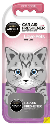 AROMA CAR REAL CATS-RED CORAL