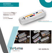 ORG-183 PORTA PENNE IN PS 6X23.5X4.5 CM