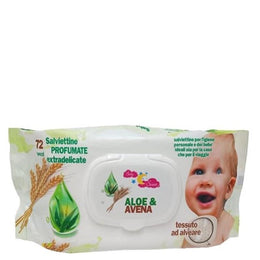 SALVIETTINE DETERGENTI 72PZ 42GR ALOE E AVENA X 5 PACCHI