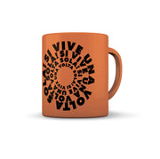 TAZZA ARANCIO SI VIVE UNA VOLTA SOLA