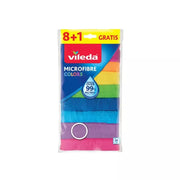 Vileda Colors Panni Microfibre 9 Pezzi Multicolore